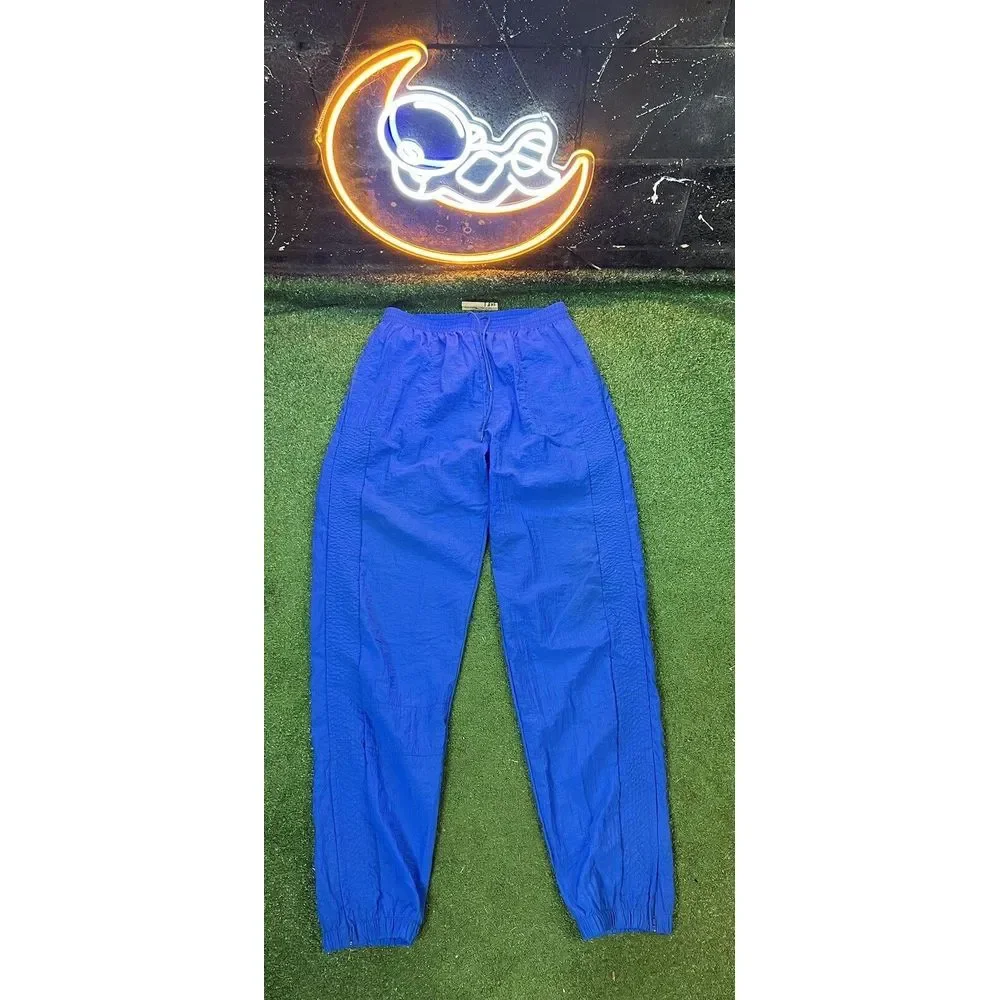 Vintage Adidas Windbreaker Swooshie Pants Lightweight Ankle‎ Zip Blue Mens Sz LG
